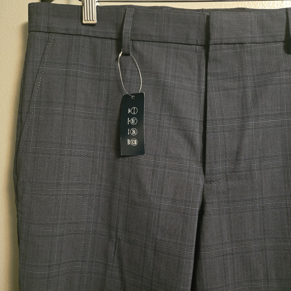 J Crew Thompson Tapered Pant Men's 32 X 30 (34×29) Wool Blend Checkered NEW